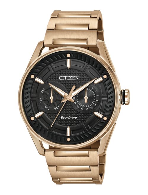 Citizen Drive from Citizen Eco-Drive Men's Rose Gold-Tone Stainless Steel Bracelet Watch 42mm