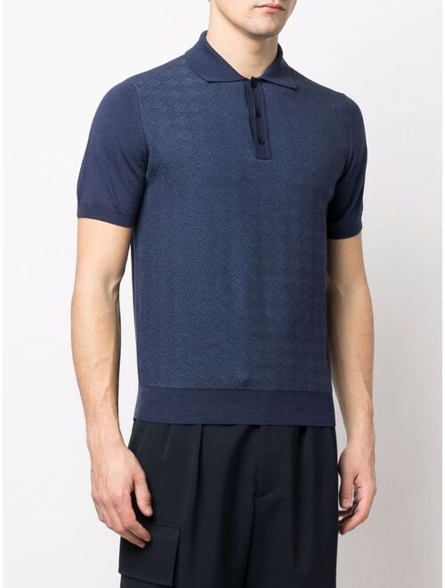 Canali short-sleeved polo shirt