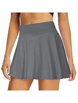 Women's Active Athletic Skort Performance Sports Golf Tennis Skirt Running Workout Skort with Pockets