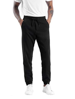 Men's Fleece Joggers Pants with Deep Pockets Athletic Loose-fit Sweatpants for Workout, Running, Training