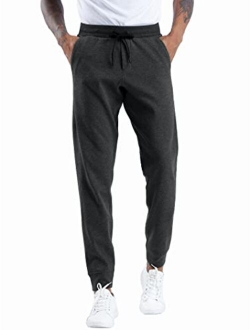 Men's Fleece Joggers Pants with Deep Pockets Athletic Loose-fit Sweatpants for Workout, Running, Training