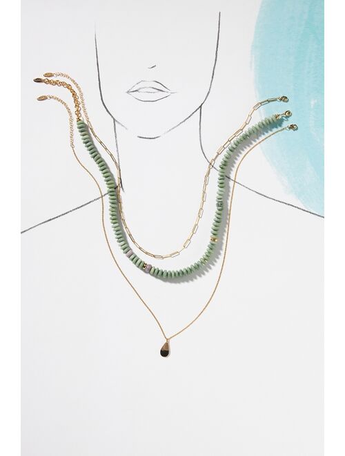 Anthropologie Shades of Sea Triple-Layer Necklace