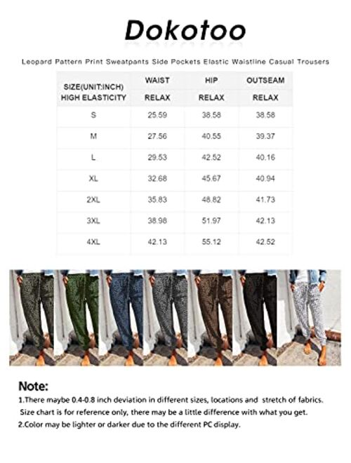 Dokotoo Womens Soft Casual Drawstring Tie Elastic Waist Loose Jogger Pants with Pockets