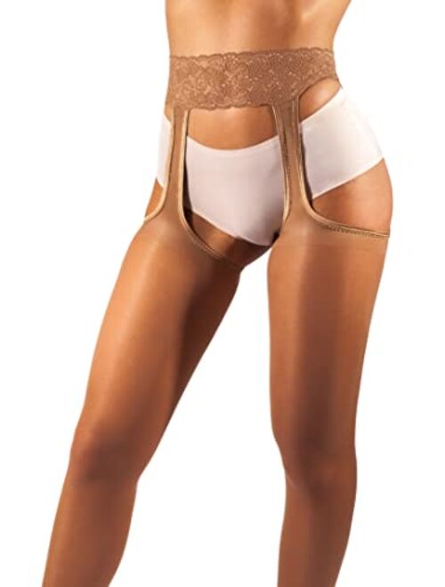 sofsy Suspender Tights Garter Belt Pantyhose Mock Stockings 20 Denier [Made in Italy]
