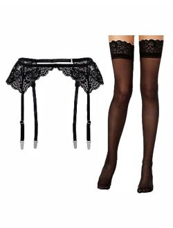 Lidogirl Women's Sultry Nights Garter Belt with Stockings