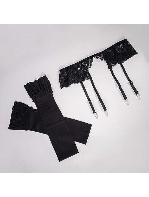 Lidogirl Women's Sultry Nights Garter Belt with Stockings