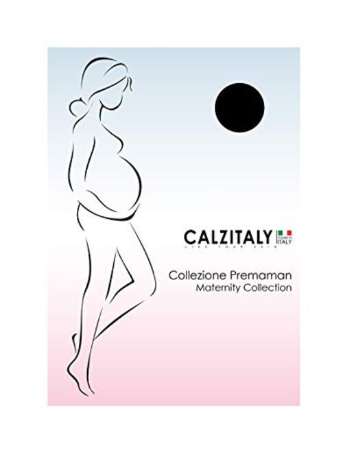 Calzitaly Maternity Pantyhose Stocking with Bellyband, Italian Hosiery, Pregnancy Tights 20 Denier