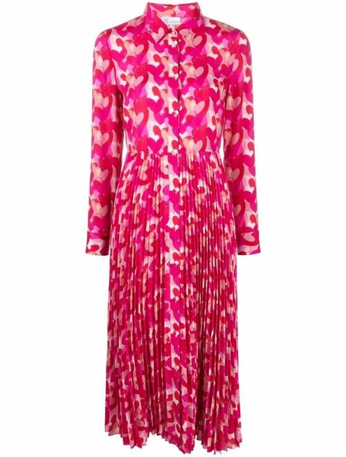 RED Valentino heart-print shirt dress