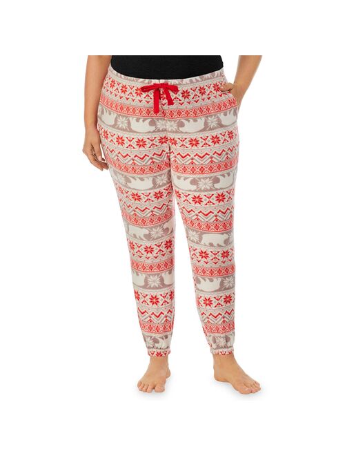 Plus Size Cuddl Duds® Polar Fleece Banded Bottom Pajama Pants