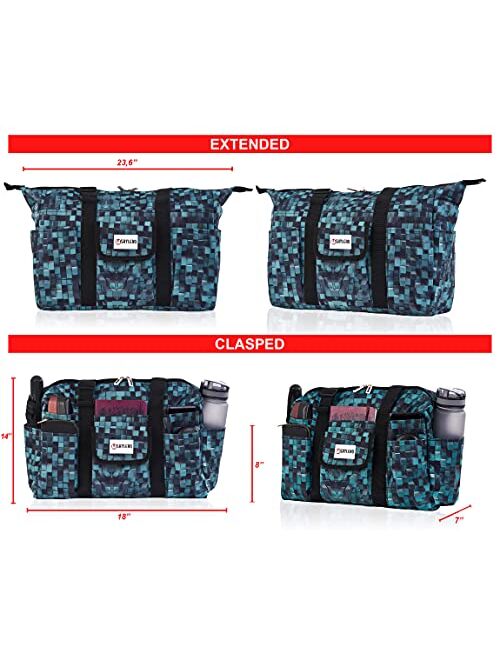 Shylero Nursing Bag and Utility Tote - 14 Outside and 7 Inside Pockets - Large Waterproof All Purpose Bag with Laptop Compartment