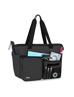 Trunab Nursing Tote Bag for Work with Padded 15.6” Laptop Sleeve, Grey