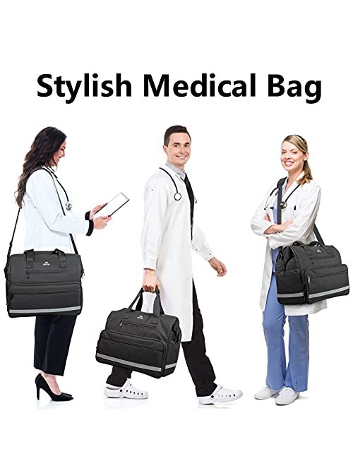 Matein Nursing Bag, Large Waterproof Medical Bags with Many Pocktets for Nursing School Students