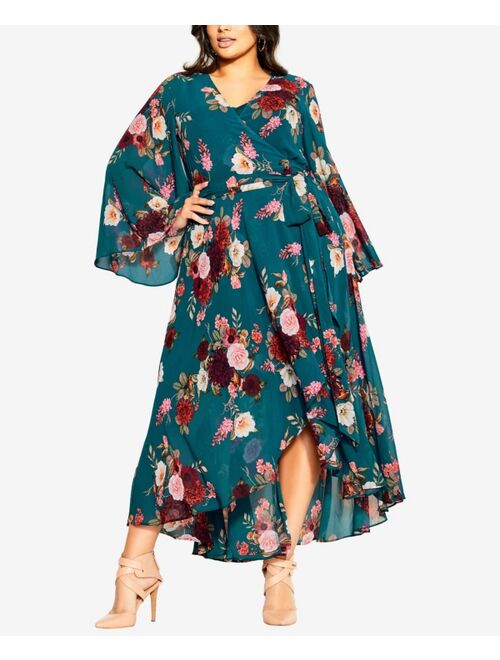 City Chic Trendy Plus Size Paradise Floral Maxi Dress