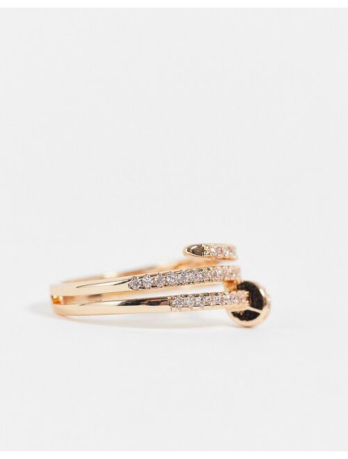 ALDO Olerra ring in gold embellished screw shape design