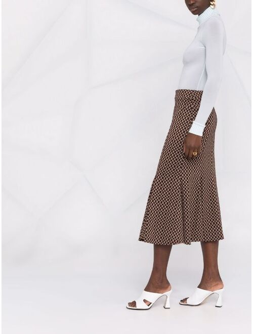 Marni inverted-pleat detail skirt
