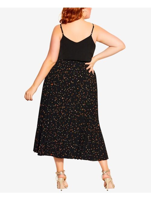 City Chic Trendy Plus Size Prism Spot Skirt