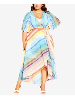 Trendy Plus Size Gelato Stripe Maxi Dress