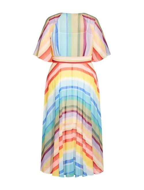 City Chic Trendy Plus Size Gelato Stripe Maxi Dress