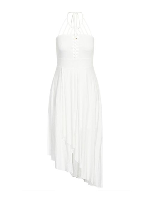 City Chic Trendy Plus Size Cotton Plait-Detail Maxi Dress