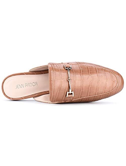 JENN ARDOR Mules for Women Slip On Loafers Pointed Toe Backless Slipper Womens Mules Flats Shoes