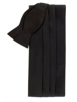 100% Silk Self-Tie Bow Tie & Cummerbund Set (CH100001-P)