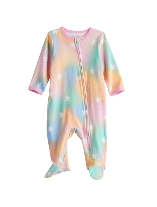 Baby Girl Cuddl Duds® Tie Dyed Stars Sleep & Play