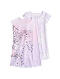 Girls 7-16 Cuddl Duds 2-Pack Nightgowns