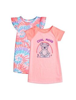 Toddler Girl Cuddl Duds 2 Pack Night Gown Set
