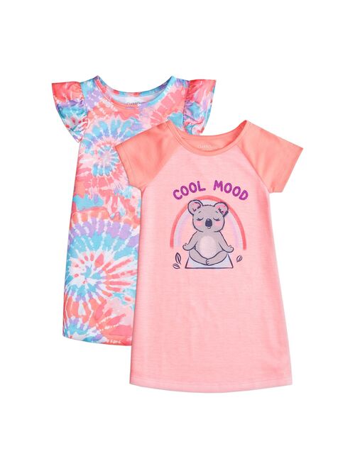 Toddler Girl Cuddl Duds® 2 Pack Night Gown Set