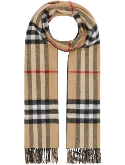Burberry reversible check cashmere scarf