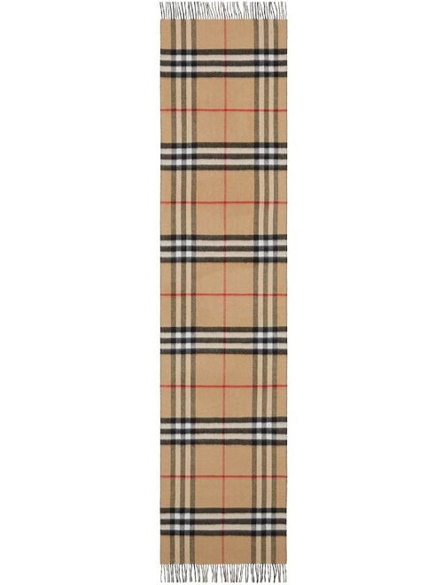 Burberry reversible check cashmere scarf