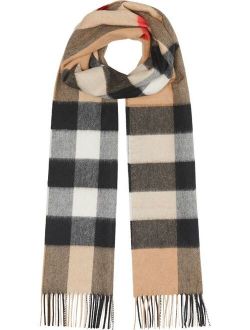 vintage check cashmere scarf