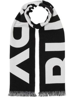 logo jacquard scarf