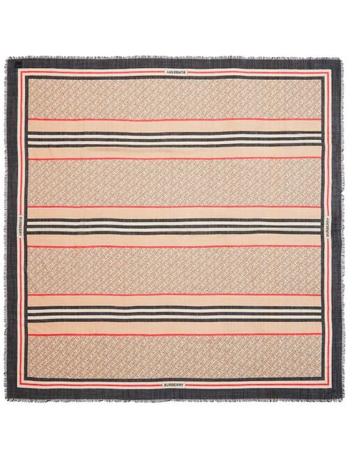 Burberry Icon stripe monogram scarf