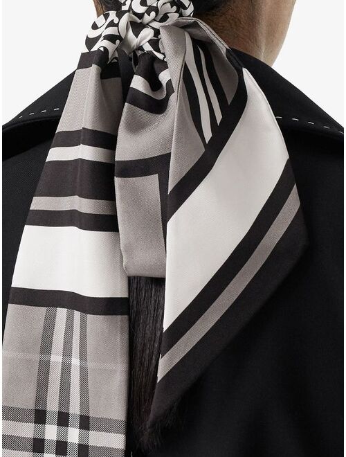 Burberry multi-pattern thin scarf