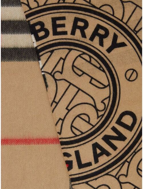 Burberry TB-monogram cashmere scarf
