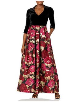 Women's Velvet Bodice Jacquard Ballgown Skirt