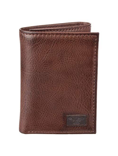 Denizen from Levi's Mens Trifold with Ornament Wallet - Brown