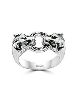Jewelry Tsavorite Panther Ring in 925 Sterling Silver, 0.02 TWCIRS0K621VV