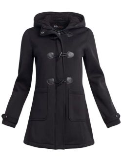 Womens Jacket - Fleece Coat with Sherpa Lined Hood (S-3XL Plus Sizes)