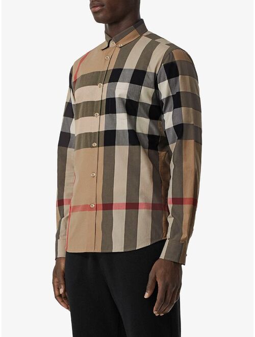 Burberry oversized check shirt