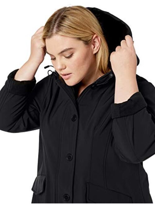 Big Chill Women's Zipper Buttons Adjustable Hood Softshell Jacket