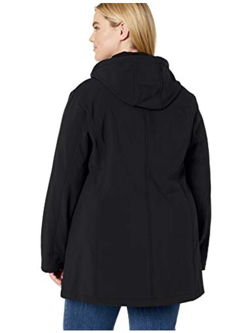 Big Chill Women's Zipper Buttons Adjustable Hood Softshell Jacket