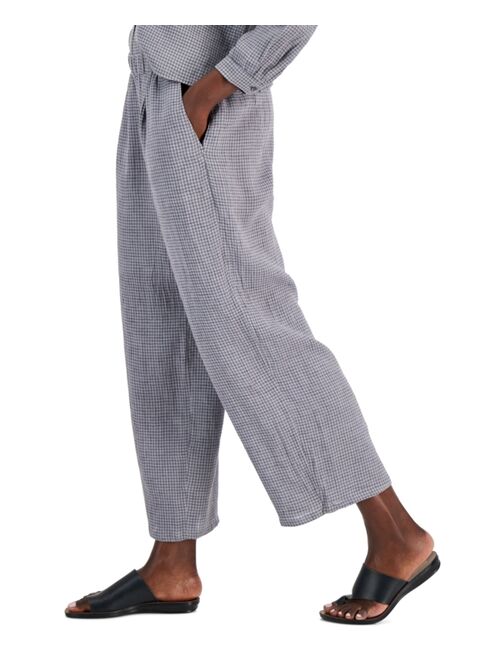 Eileen Fisher Organic Linen Straight-Leg Ankle Pull-On Pants, Regular & Plus Sizes