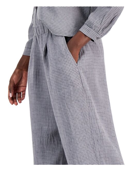 Eileen Fisher Organic Linen Straight-Leg Ankle Pull-On Pants, Regular & Plus Sizes