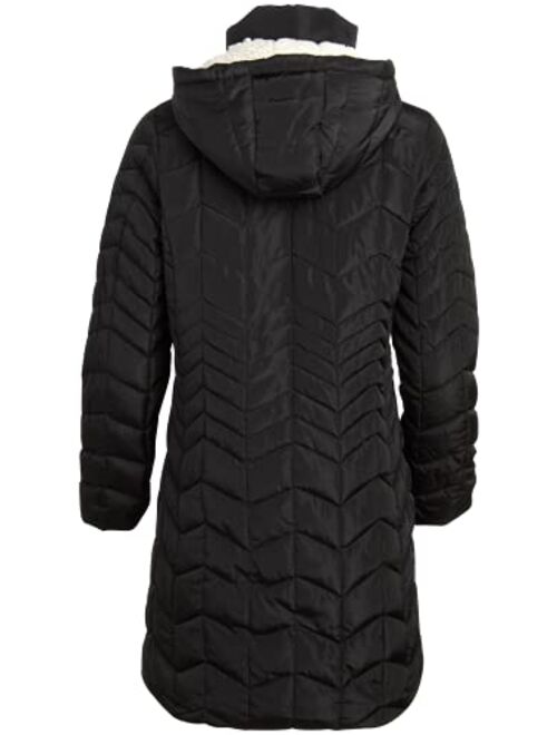 Big Chill Women's Jacket – Full-Length Quilted Parka Coat, Sherpa Lined Hood (S-3XL)