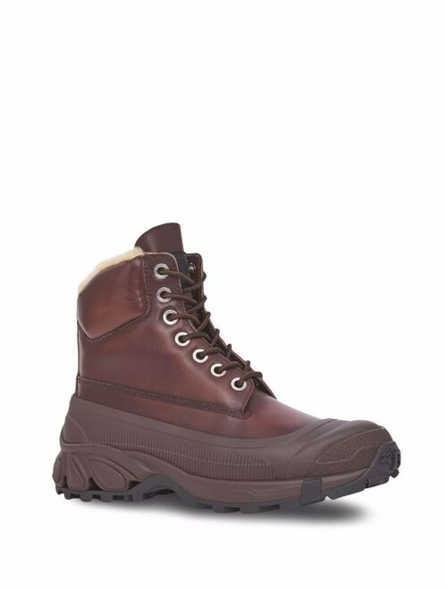 Burberry shearling-lined boots