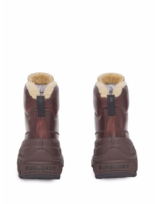 Burberry shearling-lined boots