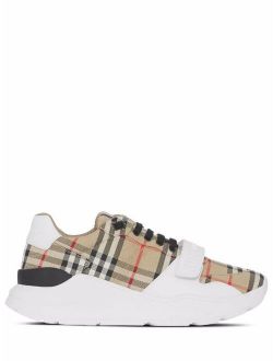 Vintage Check-pattern touch-strap sneakers