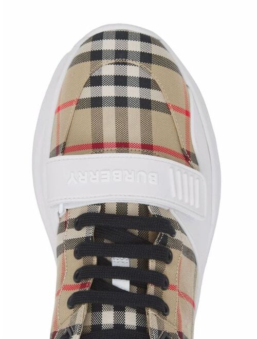 Burberry Vintage Check-pattern touch-strap sneakers